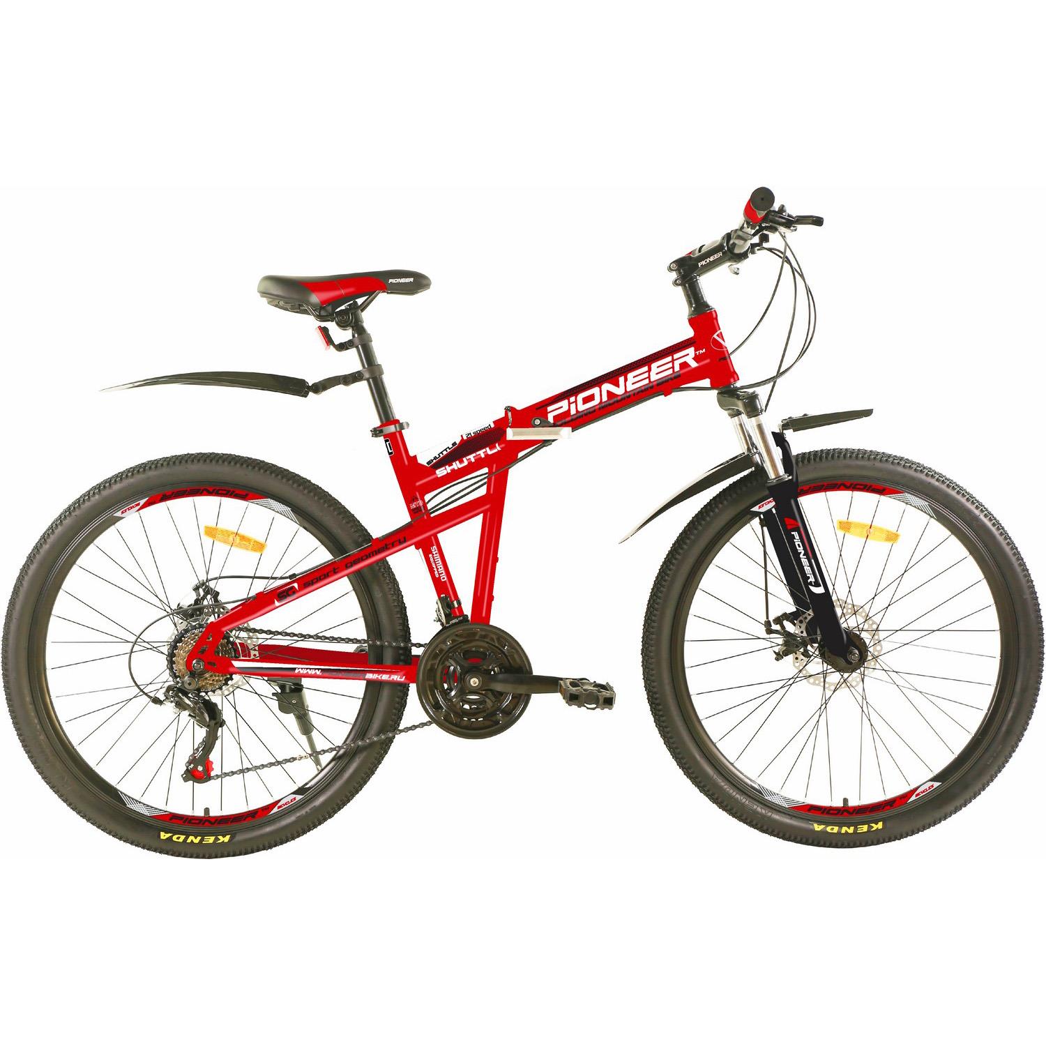 Изображение Велосипед Pioneer Shuttle 26 (красный, белый, черный/26 "/17.0 ")-