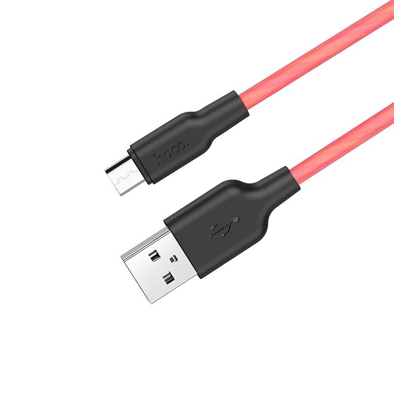 Изображение Кабель соединительный Hoco HC-71396 X21 USB 2.0 A Micro USB 2.0 B красный, черный 1 м
