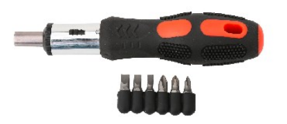 Изображение AUTOVIRAZH (AV-489131) Отвертка реверсивная с набором бит 6 предметов "AV Steel"