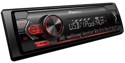 Изображение Автомагнитола Pioneer MVH-S125UI [ПИ], (4x50 Вт, монохромный дисплей, черный)
