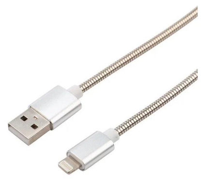 Изображение Кабель соединительный Rexant 18-7057 USB 2.0 A Lightning 8P серебристый 1 м