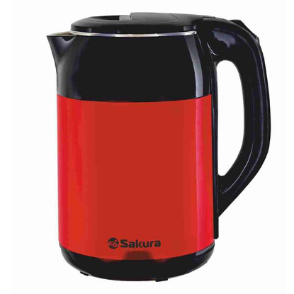 Изображение Электрический чайник Sakura SA-2168BR (1800 Вт/1,8 л /металл, силикон/красный, черный)