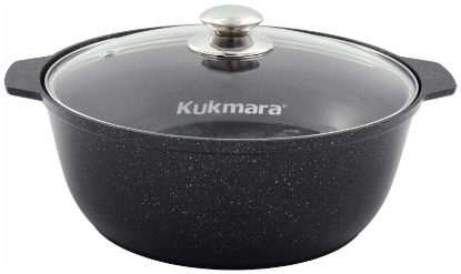 Изображение Жаровня КУКМОР жмт528а Тёмный мрамор алюминий 5 л