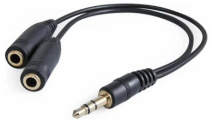 Изображение Кабель соединительный AVS AU-622 3.5 mm jack-3.5 mm jack x2 (черный) (0,2 м)