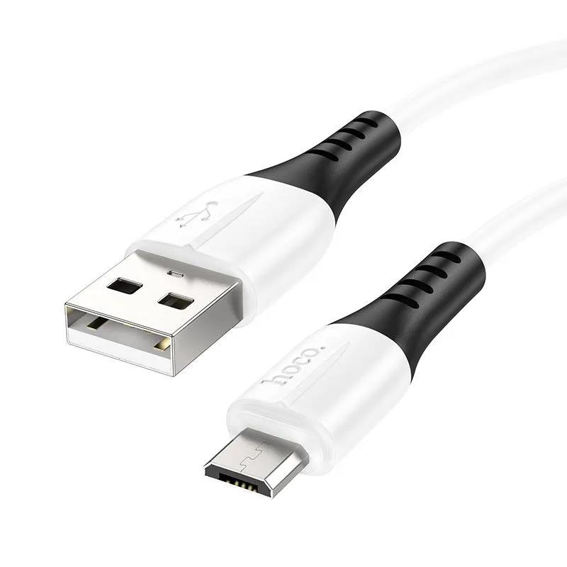 Изображение Кабель соединительный Hoco X82 USB 2.0 A Micro USB 2.0 B белый 1 м