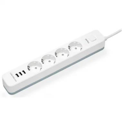 Изображение Сетевой фильтр Perfeo PF_C3955 2 м, белый