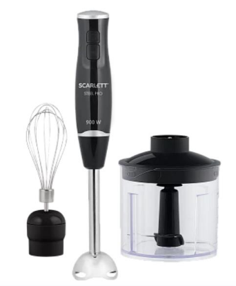 Изображение Блендер Scarlett SC-HB42F08 (погружной/900 Вт/черный)