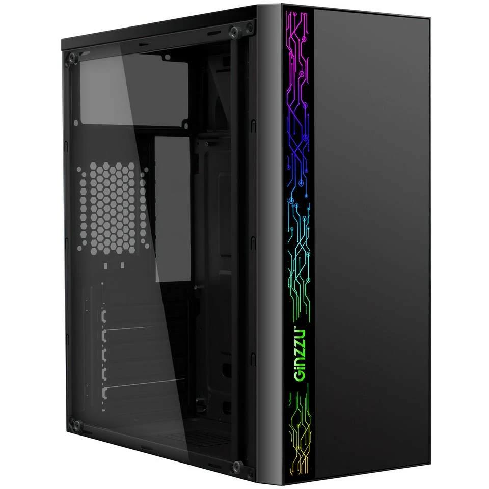 Изображение Корпус Ginzzu A370 (mATX, ATX, Mini-ITX, черный, без БП)/()