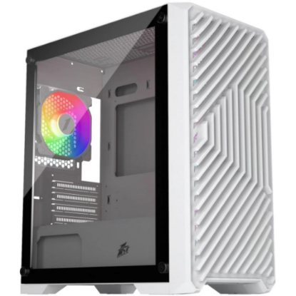 Изображение Корпус 1STPLAYER TRILOBITE T5 (mATX, Mini-ITX, белый, без БП)/(T5-WH-4F1-W)