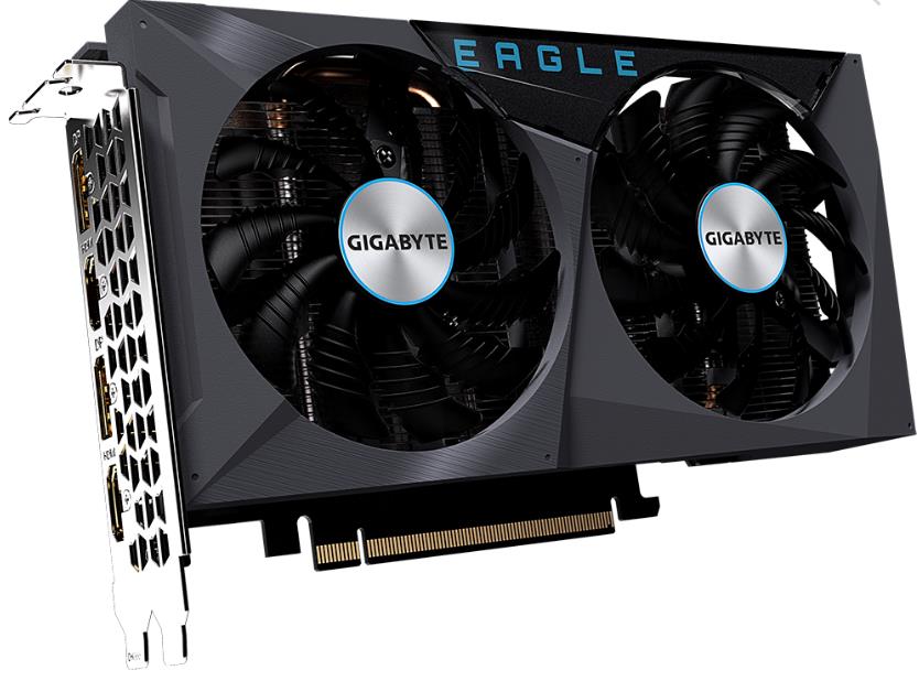 Изображение Видеокарта GIGABYTE NVIDIA GeForce RTX 3050 8 Гб (NVIDIA GeForce RTX 3050, GDDR6)/(GV-N3050EAGLE OC-8GD)