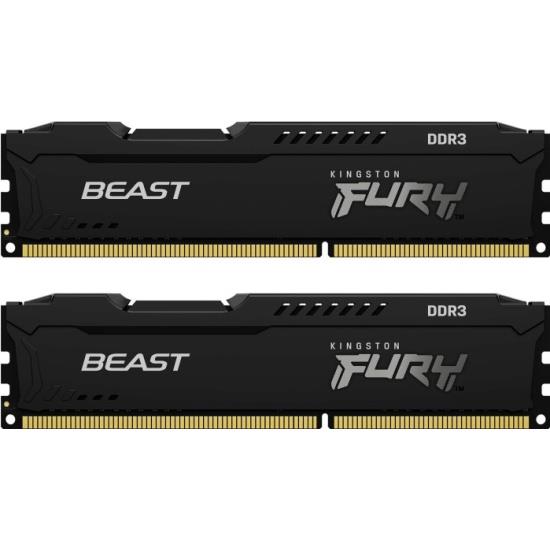 Изображение Оперативная память 2x4 GB DDR3 Kingston Beast Black (15000 МБ/с, 1866 МГц, CL10)