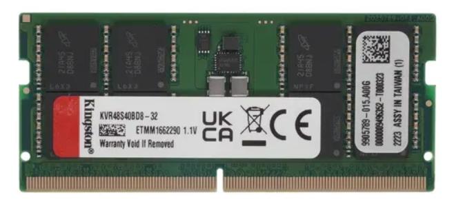 Изображение Оперативная память 1x32 GB DDR5 Kingston KVR48S40BD8-32 (38400 Мб/с, 4800 МГц, CL40)