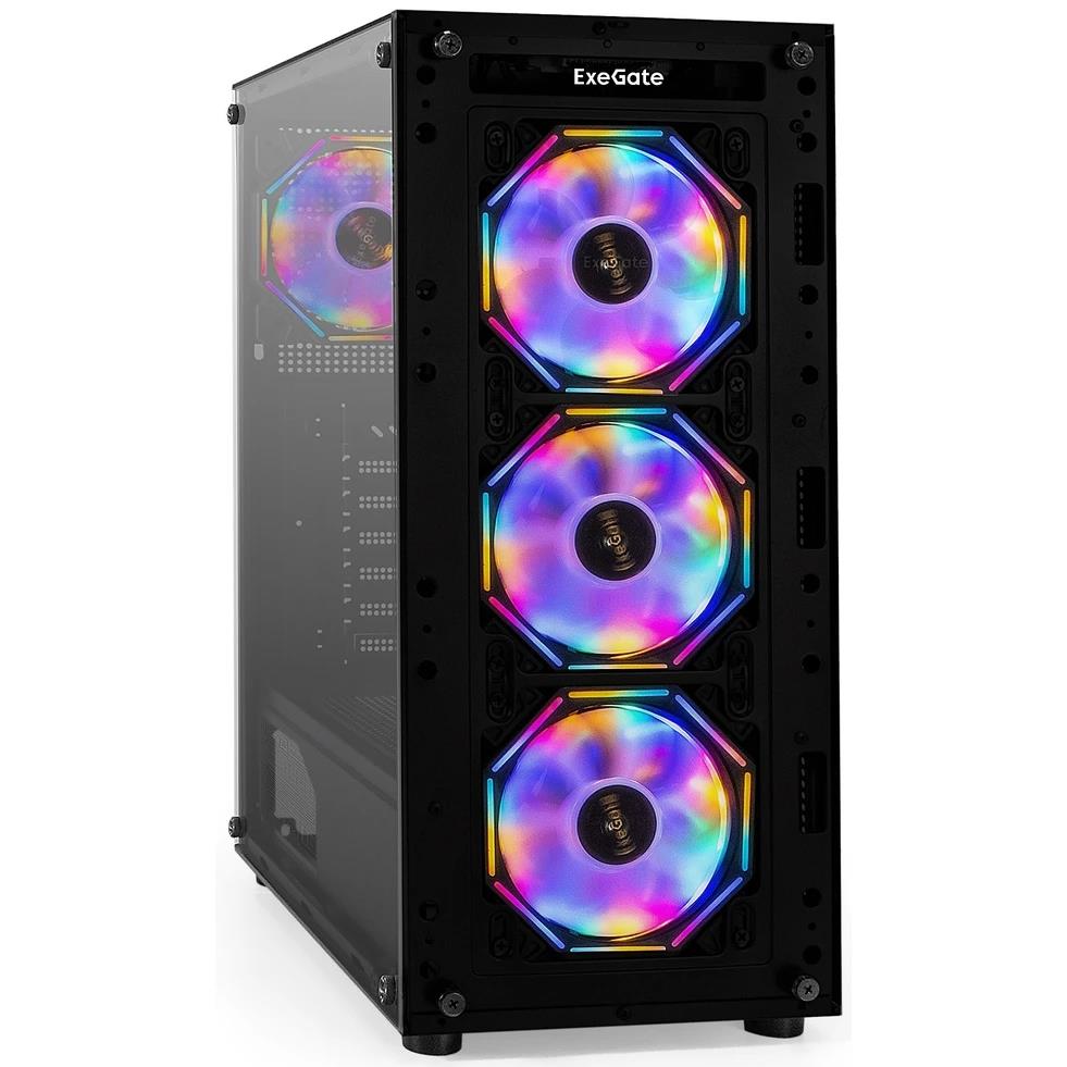 Изображение Корпус ExeGate i3 BASE-NPX500 (mATX, ATX, Mini-ITX, черный, 500 Вт)/(EX294977RUS)