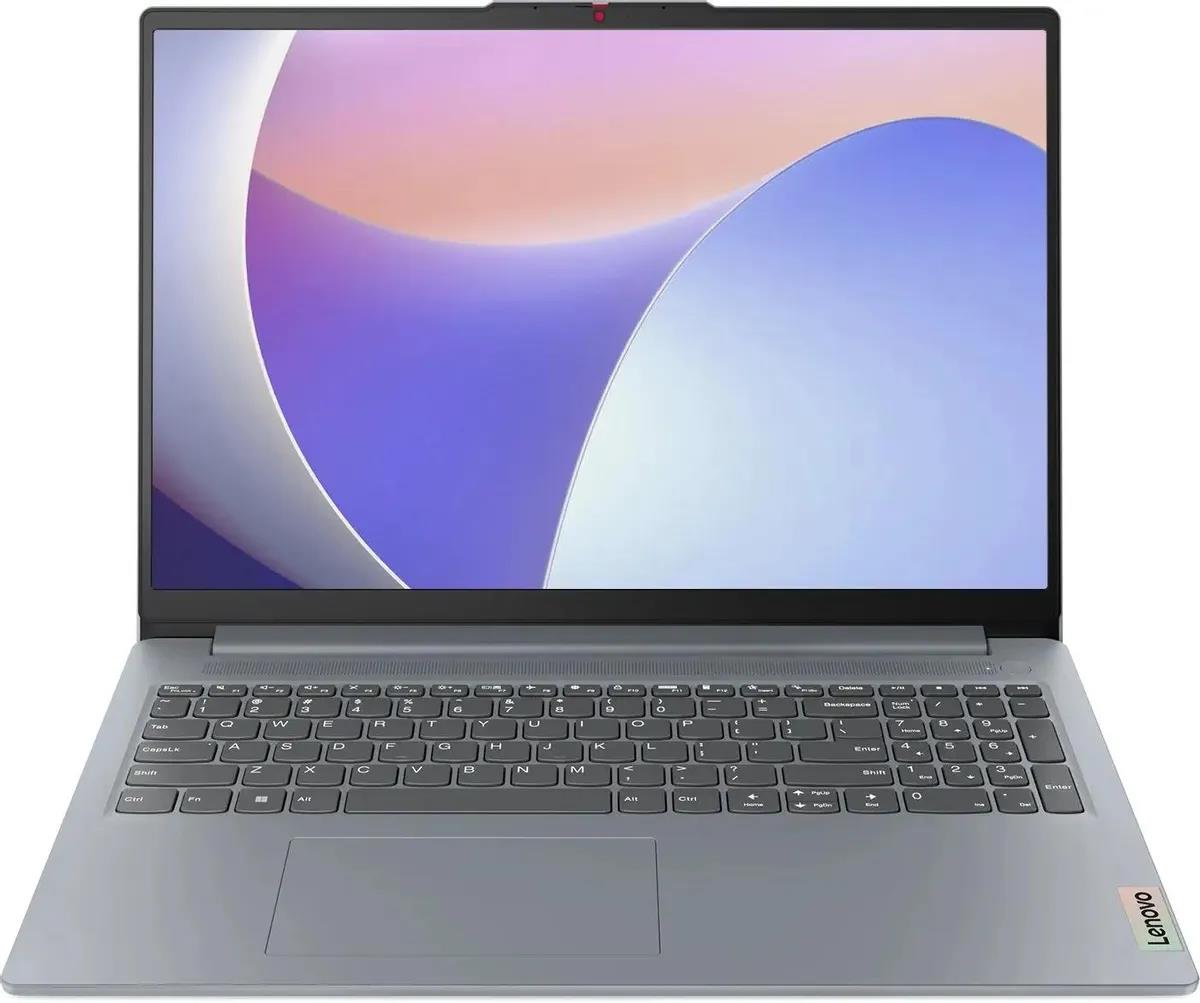 Изображение Ноутбук Lenovo IdeaPad Slim 3 15IRU8 (Intel 1315U 1200 МГц/ SSD 256 ГБ  /RAM 8 ГБ/ 15.6" 1920x1080/VGA встроенная/ Без ОС) (82X7003KRK)