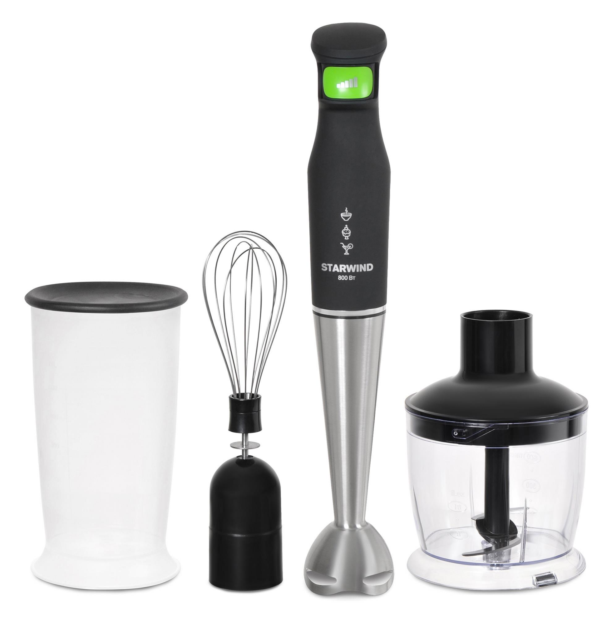 Изображение Блендер STARWIND SBS2212W (погружной/800 Вт/черный)