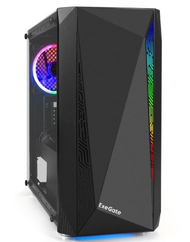 Изображение Корпус ExeGate Mistery R2-NPX400 (Mini-ITX, micro-ATX, черный, 400 Вт)/(EX294472RUS)