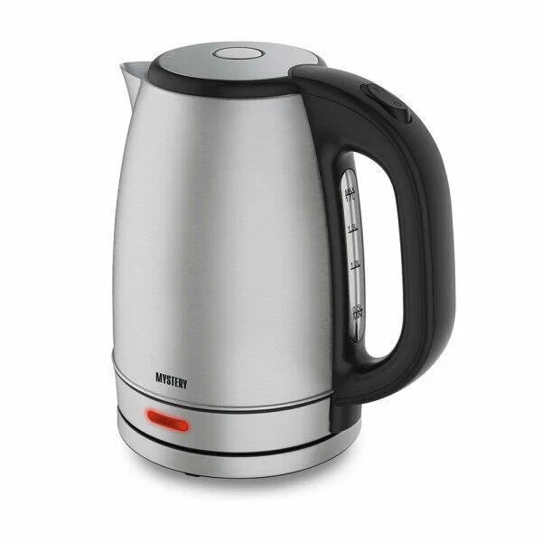 Изображение Электрический чайник Mystery MEK-1655 (1800 Вт/1,7 л /пластик, нержавеющая сталь/черный, серебристый)
