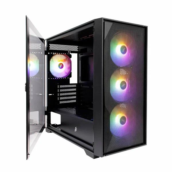 Изображение Корпус 1STPLAYER DK D6 (micro-ATX, черный, без БП)/(D6-BK-4F1)