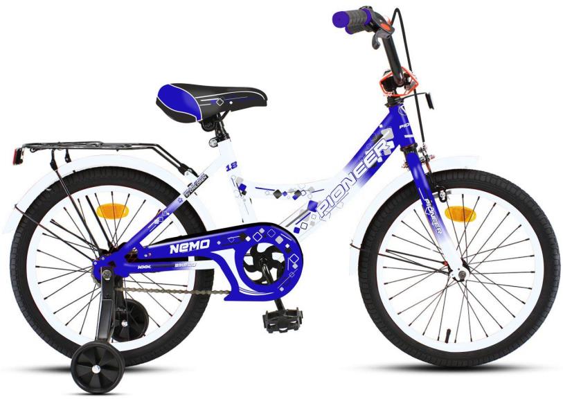 Изображение Велосипед Pioneer Nemo 18 (белый, синий/18 "/11.5 ")-