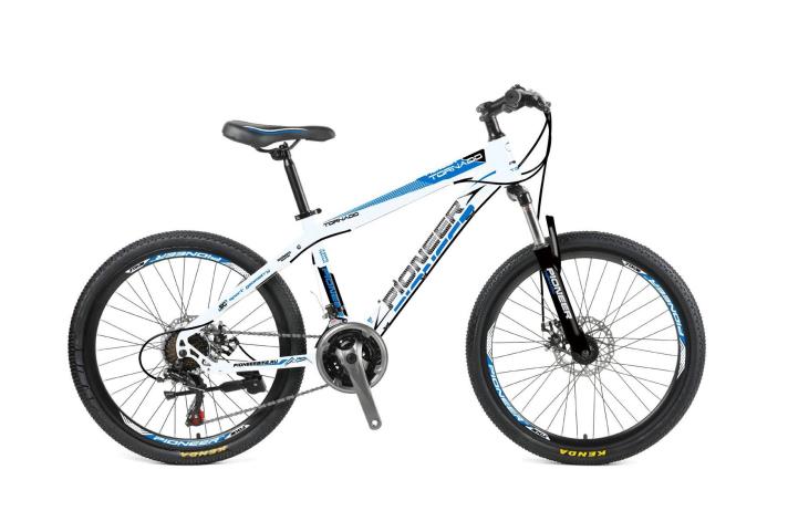 Изображение Велосипед Pioneer Tornado 24 (белый, черный, синий/24 "/14.0 ")-