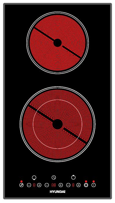 Изображение Варочная панель Hyundai HHE 3285 BG (черный)