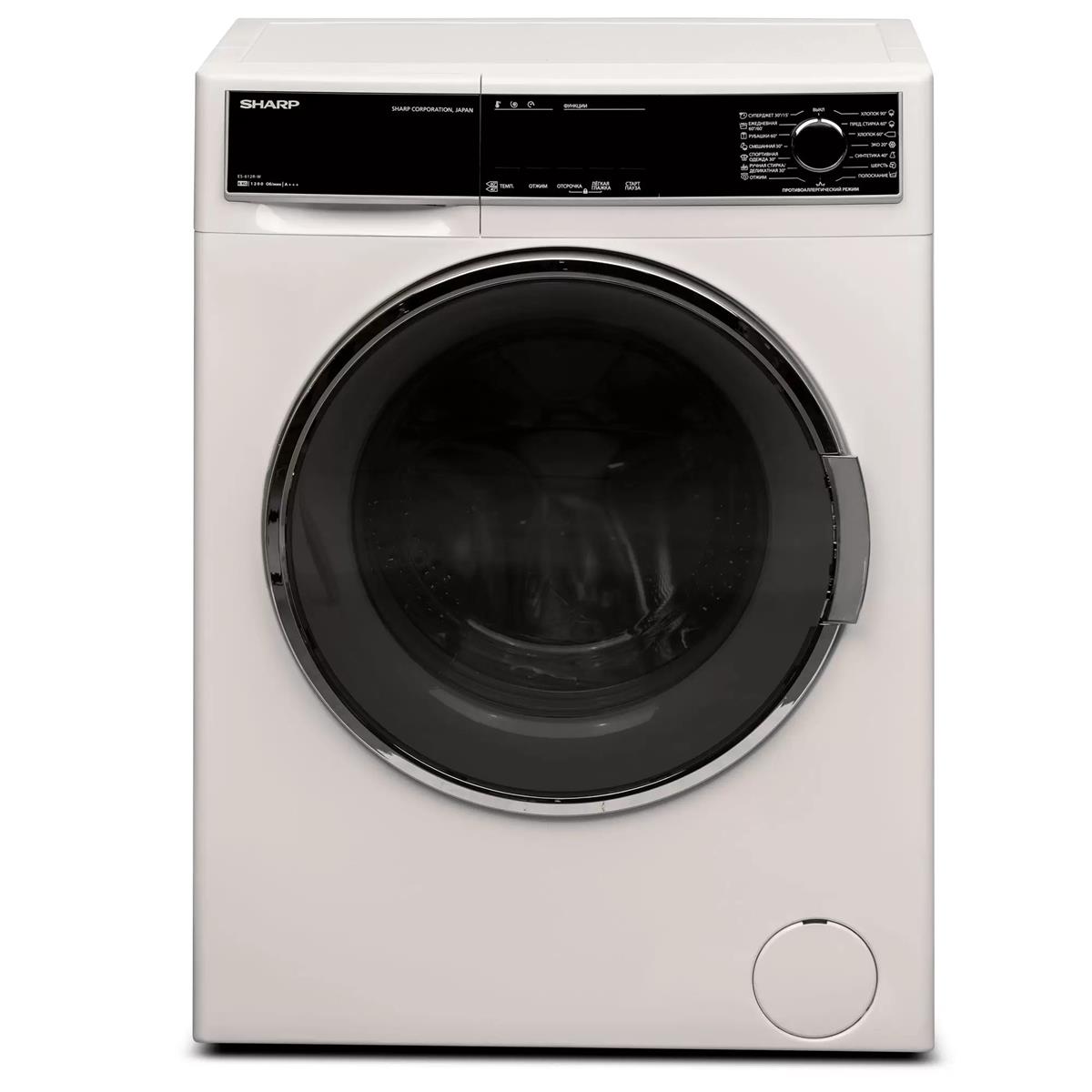 Изображение Стиральная машина Sharp ES612RW, белый (фронтальная, 6 кг, 1200 об/мин )