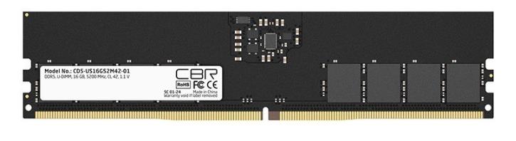 Изображение Оперативная память 16 GB DDR5 CBR CD5-US16G52M42-01 (41600 Мб/с, 5200 МГц, CL42)