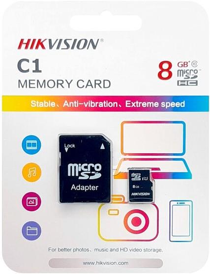 Изображение Карта памяти HIKVISION MicroSDHC Class 10 8 Гб адаптер на SD HS-TF-C1/8G