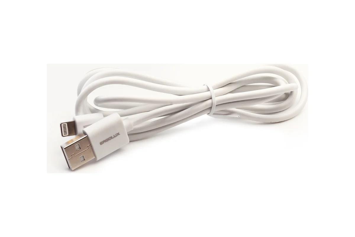 Изображение Кабель питания Ergolux Elx-cdc03-c01 USB 2.0 A Lightning 8P белый 1,2 м