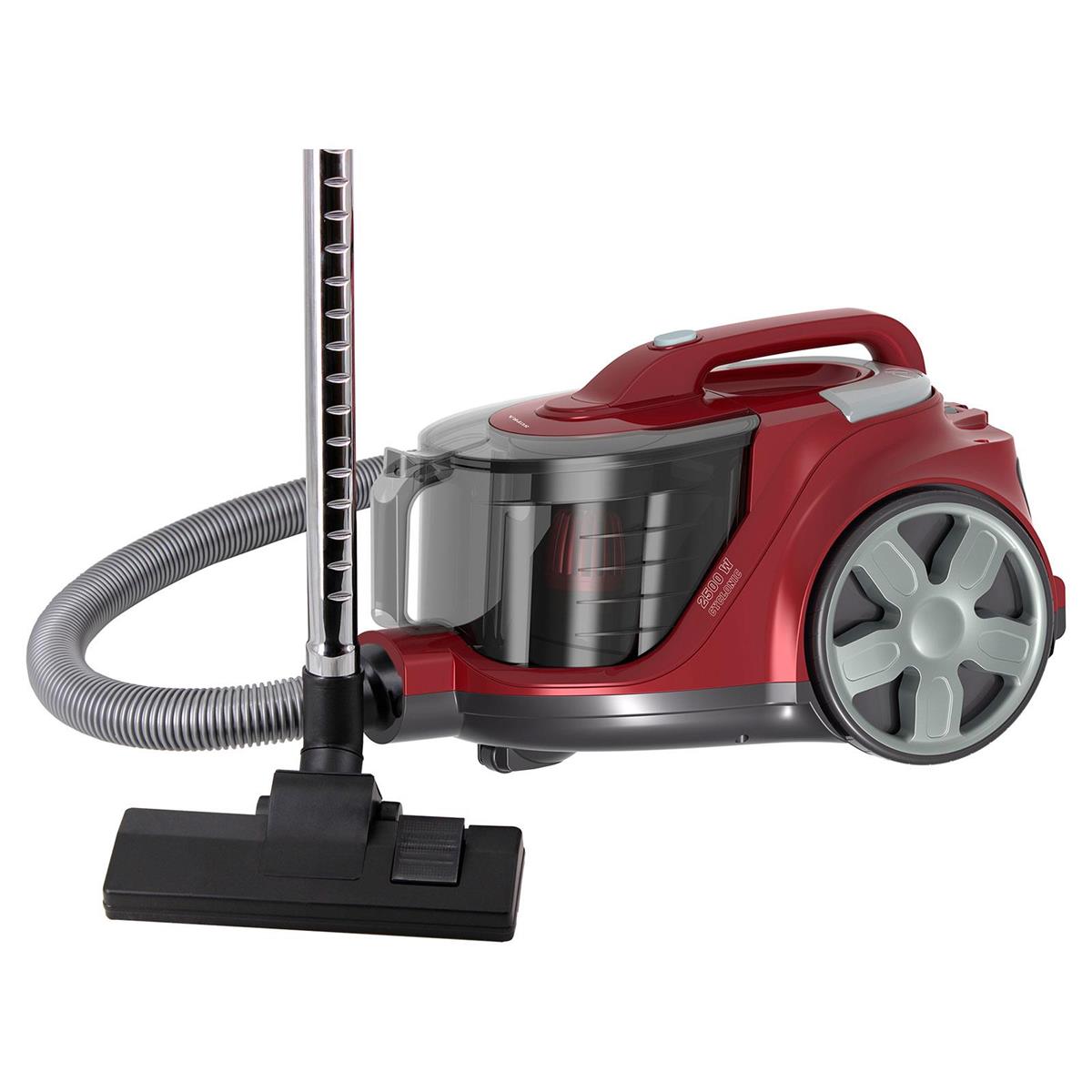 Изображение Пылесос Supra VCS-2555 (2500 Вт /контейнер/серый, красный)