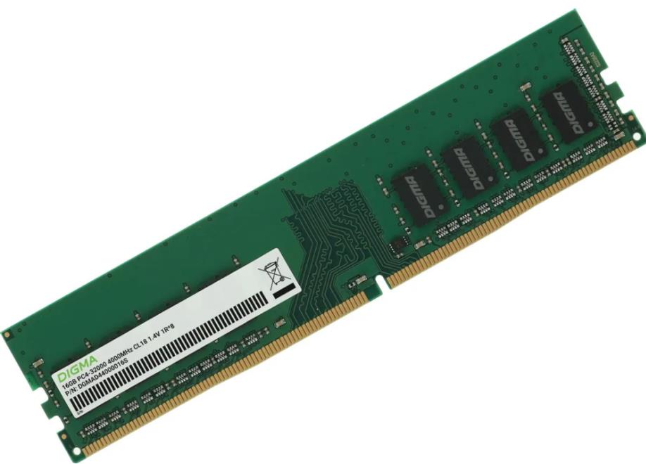 Изображение Оперативная память 16 GB DDR4 Digma DGMAD44000016S (32000 Мб/с, 4000 МГц, CL18)