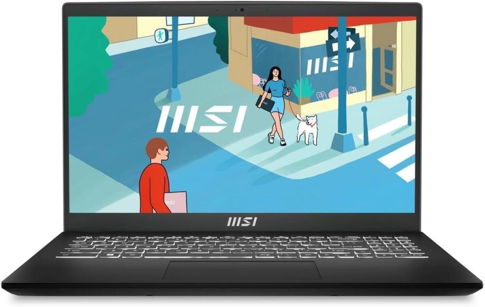 Изображение Ноутбук MSI Modern 15 H B13M (Intel 13420H 2100 МГц/ SSD 512 ГБ  /RAM 8 ГБ/ 15.6" 1920x1080/VGA встроенная/ DOS) (9S7-15H411-095)