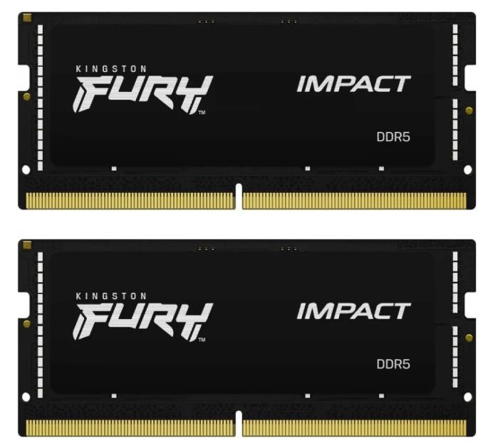 Изображение Оперативная память 2х8 GB DDR5 Kingston Fury Impact SO-DIMM (38400 Мб/с, 4800 МГц, CL38)