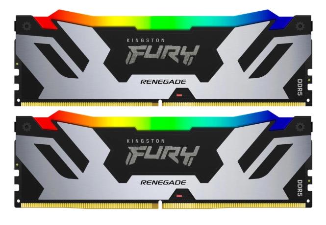 Изображение Оперативная память 2x16 GB DDR5 Kingston Fury Renegade Silver RGB (60800 МБ/с, 7600 МГц, CL38)