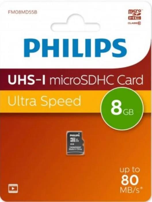 Изображение Карта памяти Philips MicroSDHC Class 10 8 Гб  FM08MD55B/97