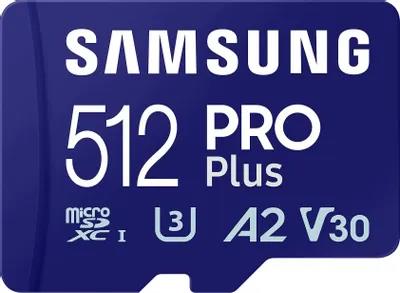 Изображение Карта памяти Samsung MicroSDXC Pro PLUS Class 10 512 Гб адаптер на SD MB-MD512SA/KR