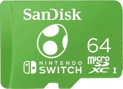 Изображение Карта памяти SanDisk MicroSDXC Nintendo Switch Class 10 64 Гб  SDSQXAO-064G-GN6ZN