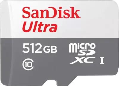 Изображение Карта памяти SanDisk MicroSDXC Ultra Class 10 512 Гб  SDSQUNR-512G-GN3MN