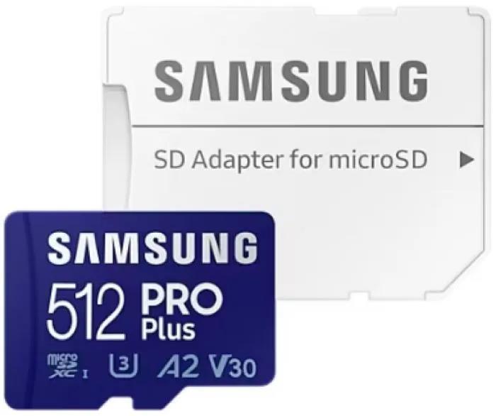 Изображение Карта памяти Samsung MicroSDXC PRO Plus Video Class 30 512 Гб адаптер на SD MB-MD512KA/APC