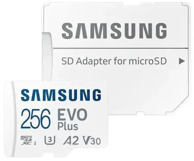 Изображение Карта памяти Samsung MicroSDXC EVO Plus Class 10 256 Гб адаптер на SD MB-MC256SA/EU