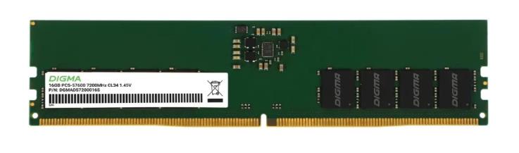 Изображение Оперативная память 16 GB DDR5 Digma DGMAD57200016S (57600 МБ/с, 7200 МГц, CL34)