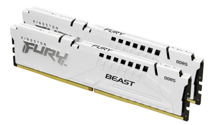 Изображение Оперативная память 2x16 GB DDR5 Kingston Fury Beast White (41600 Мб/с, 5200 МГц, CL40)
