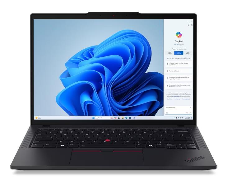 Изображение Ноутбук Lenovo ThinkPad T14 Gen 5 (Intel 155H 1400 МГц/ SSD 512 ГБ  /RAM 16 ГБ/ 14" 1920x1200/VGA встроенная/ Windows 11 Pro) (21MLA01LCD)