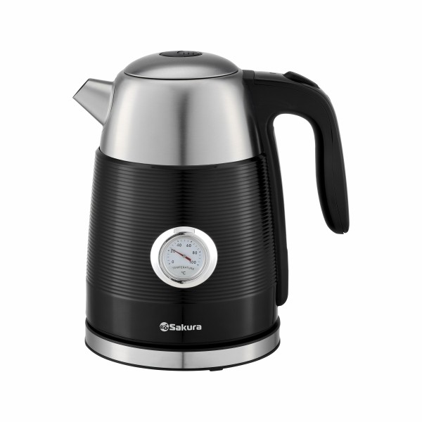 Изображение Электрический чайник Sakura SA-2178BK (2200 Вт/1,7 л /пластик, нержавеющая сталь/черный)