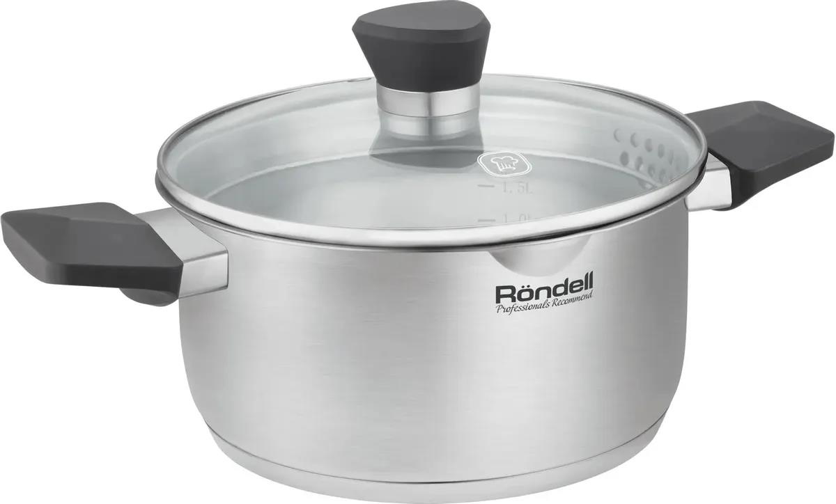 Изображение Кастрюля Rondell Strike Grey Ultra RDS-1949 d24см (с крышкой) стальной (4,8 л )