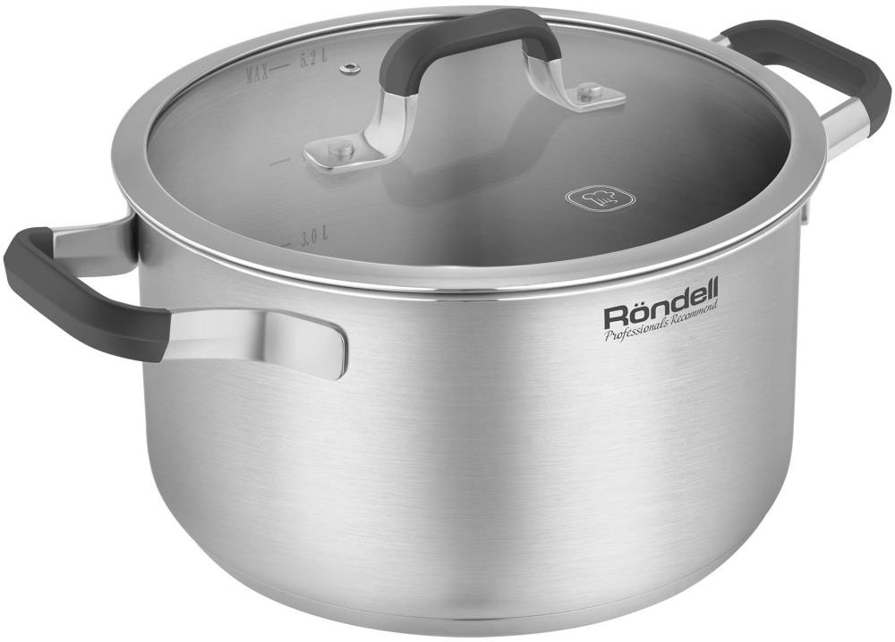Изображение Кастрюля Rondell Stolz RDS-1754 24см, нержавеющая сталь, с крышкой (5,2 л )