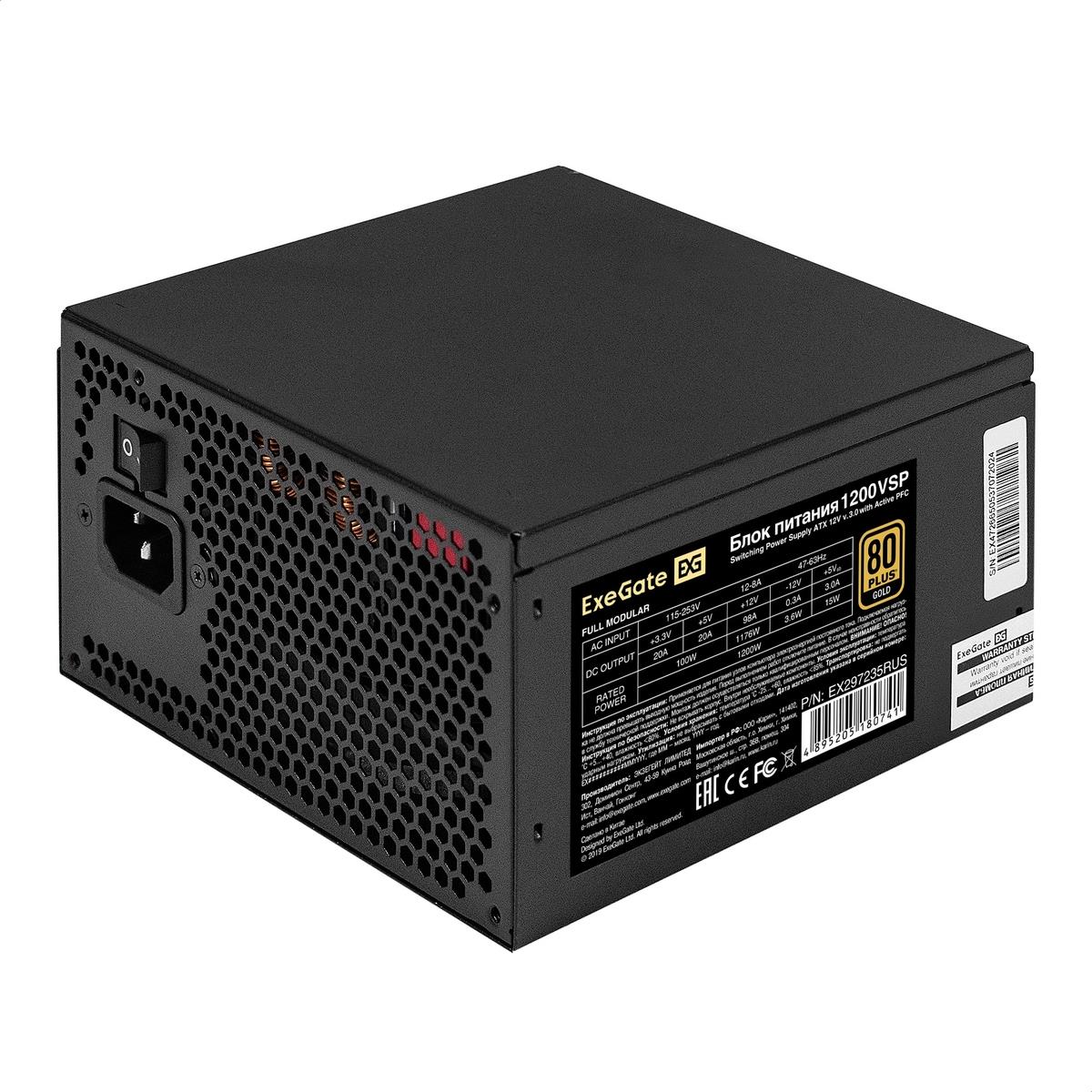 Изображение Блок питания ExeGate 1200VSP (EX297235RUS) (1200 Вт )