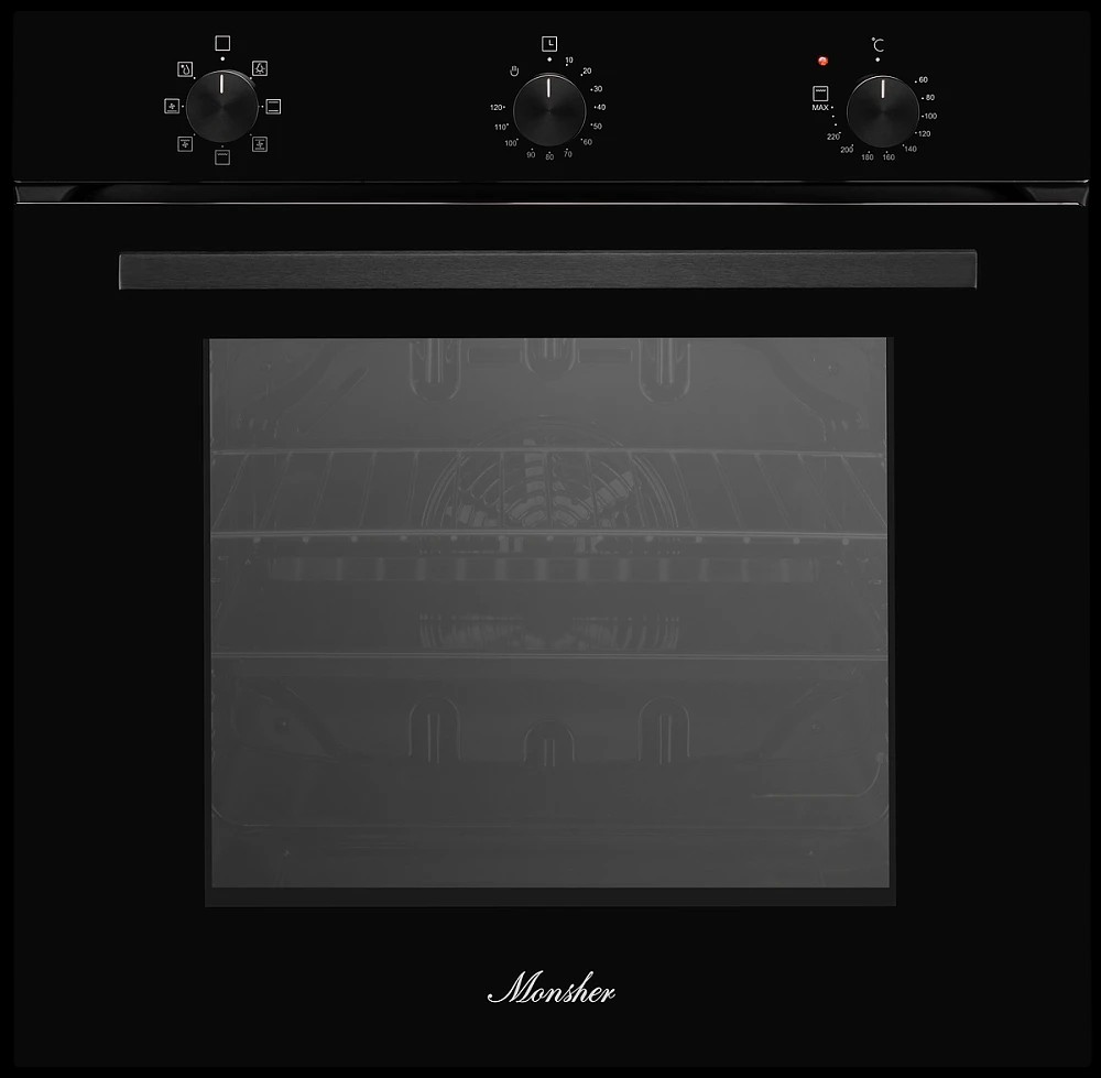 Изображение Духовой шкаф MONSHER MOE 6006 Noir (69 л , чёрный)