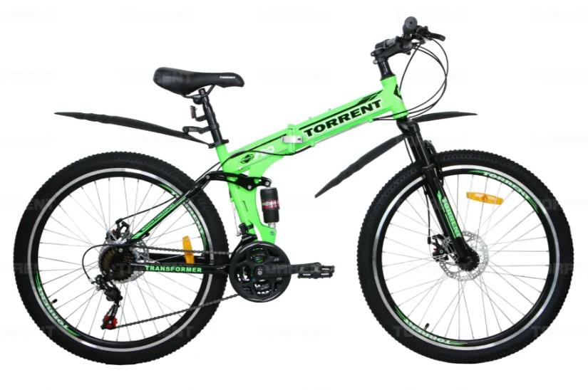 Изображение Велосипед Torrent Transformer 26 (черный, зеленый/26 "/17.0 ")-2019 года 4000222