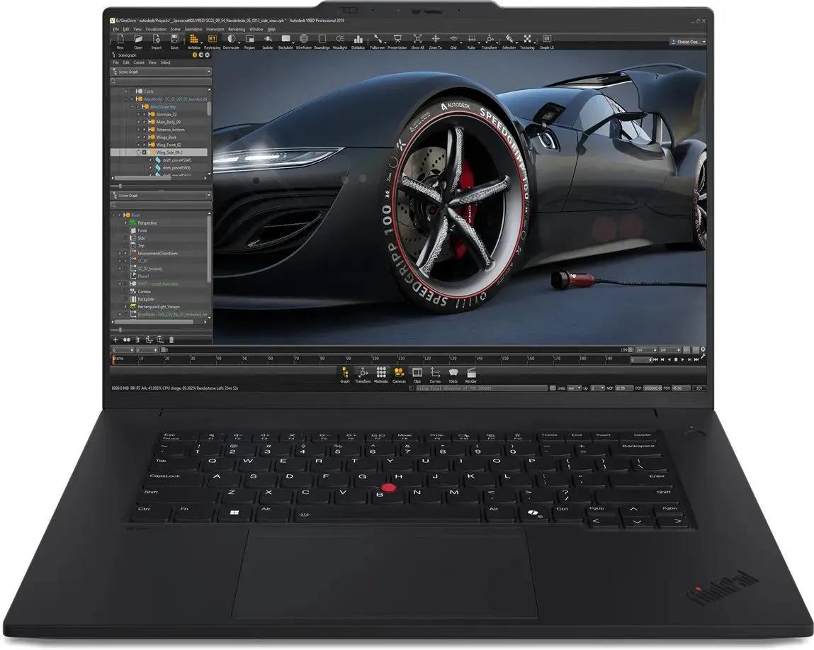 Изображение Ноутбук Lenovo ThinkPad P1 G7 (Intel 185H 2300 МГц/ SSD 2048 ГБ  /RAM 64 ГБ/ 16" 2560x1600/VGA дискретная/ Windows 11 Pro) (21KWS60E00)